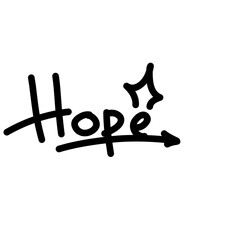 Hope vector calligraphy