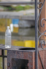 An empty barbecue on a cold autumn day