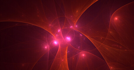 3D manual rendering abstract technology fractal background