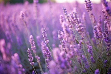 Fototapeta premium depth of field shot of perennial lavender plants