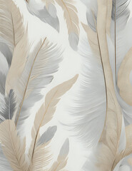 white feather background Ai generative