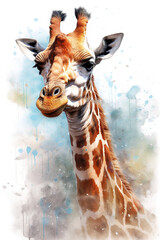 The giraffe, beautiful fine art poster, generated by Ai