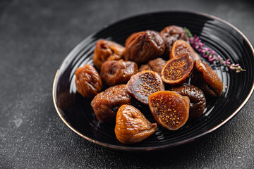 figs dried fruit smoked delicious healthy eating cooking appetizer meal food snack on the table copy space food background