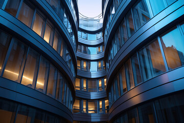 Obraz premium Modern residential building close-up, architectural background