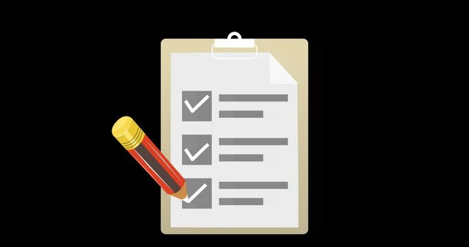 Check mark paper on clipboard
