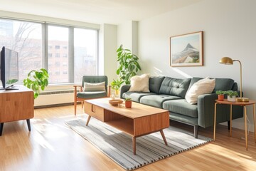 interior of a fully furnished living room for sublet