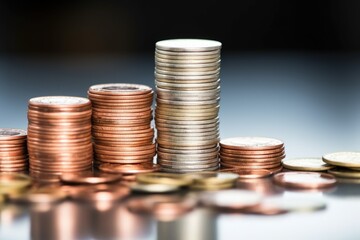 close-up of coins cascading over shareholder rights agreement