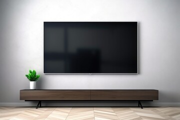 modern smart tv hanging on a wall