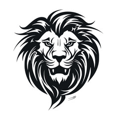 Lion Head Abstract Line art Object Animal Vector Illustration