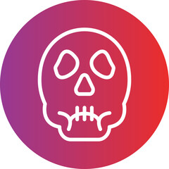 Fototapeta premium Skull Icon Style