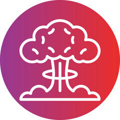 Nuclear Explosion Icon Style