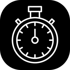 Stopwatch measurement icon with black filled line outline style. timer, stopwatch, time, watch, stop, clock, minute. Vector Illustration