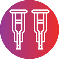 Crutches Icon Style