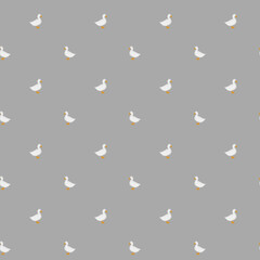seamless pattern of hand-drawn cute duck . vintage boho pattern for children's clothing, bed linen, pajamas, diapers, blankets.