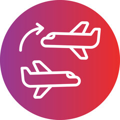 Connecting Flight Icon Style