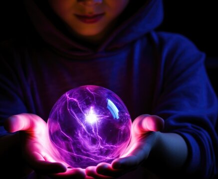 A Person Holding A Crystal Ball In Their Hands