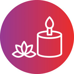 Spa Candle Icon Style