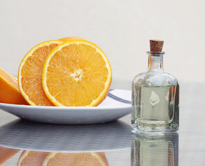 Aromatic oil and juicy orange