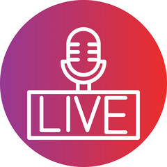 Live Podcast Icon Style