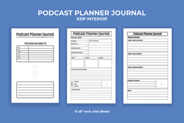 Podcast Planner Journal KDP Interior