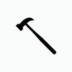 Hammer Icon. Carpentry Tool. Construction Equipment Symbol - Vector.