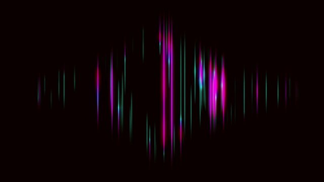 neon light title background like sound equalizer