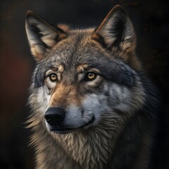portrait of a wolf wallpaper 