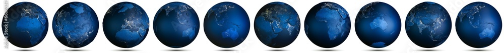 Canvas Prints earth planet map set