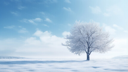 a simple image, reminiscent of winter but without hyper realistic, photographic snow - Generative AI