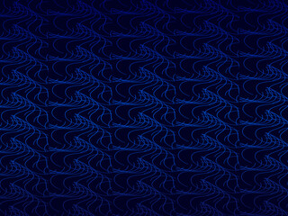 Fototapeta premium Dark abstract background with shining waves. Shiny moving lines design element. Modern blue purple gradient flowing wave lines. Futuristic technology concept. Vector illustration.