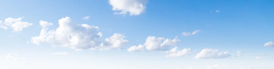 Papier Peint photo Lavable Panoramique Cloudy blue sky