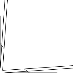 Corner Border Outline Isolated Vector