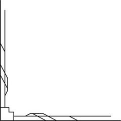 Corner Border Outline Isolated Vector