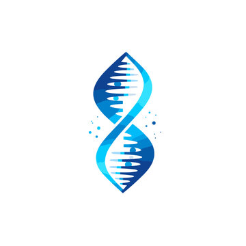 Medical conference filled gradient logo. Personalized medicine. Genetic testing. Dna spiral. Design element. Created with artificial intelligence. Ai art for corporate branding, clinical laboratory