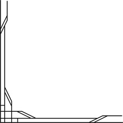 Obraz premium Corner Border Outline Isolated Vector