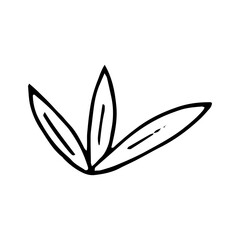 grass hand drawn in doodle style.