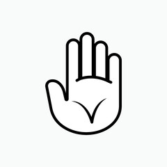 Reject Icon. Refuse, Resist Symbol  - Vector.