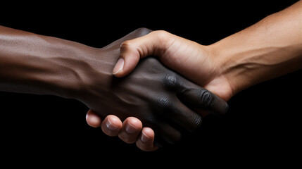 African and American Handshake - Generative AI