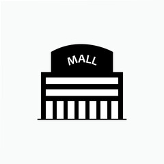 Mall Icon. Trade Center, Business District. One Stop Shoppimg. 