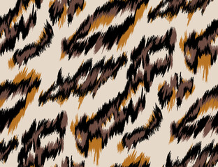 African leopard design. Textile print. Abstract background. Clothing colorful pattern.