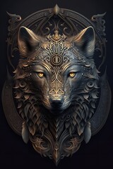 a wolf's forehead is a symbol of its spiritual enlightenment and connection to the divine.