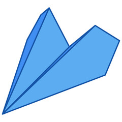 Blue Paper Airplane
