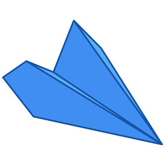 Blue Paper Airplane