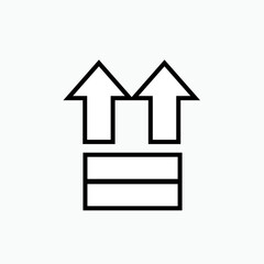 Fototapeta na wymiar Side Up Icon. Handling Goods Rule. Warehouse Standard Operating Symbol. Applied for Design, Presentation, Website or Apps Elements - Vector. 