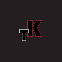 Fototapeta premium TK letter logo design