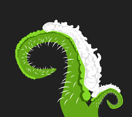 vector illustration of Heliotropium parviflorum on black background