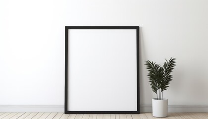 Black Frame on Wooden Floor Mark 