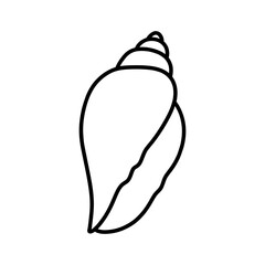 Seashell icon vector. Shell illustration sign. Sea life symbol or logo.