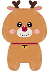 Obraz premium Reindeer doodle art ,cute cartoon