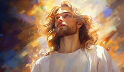 Portrait of Jesus Christ, savior of mankind